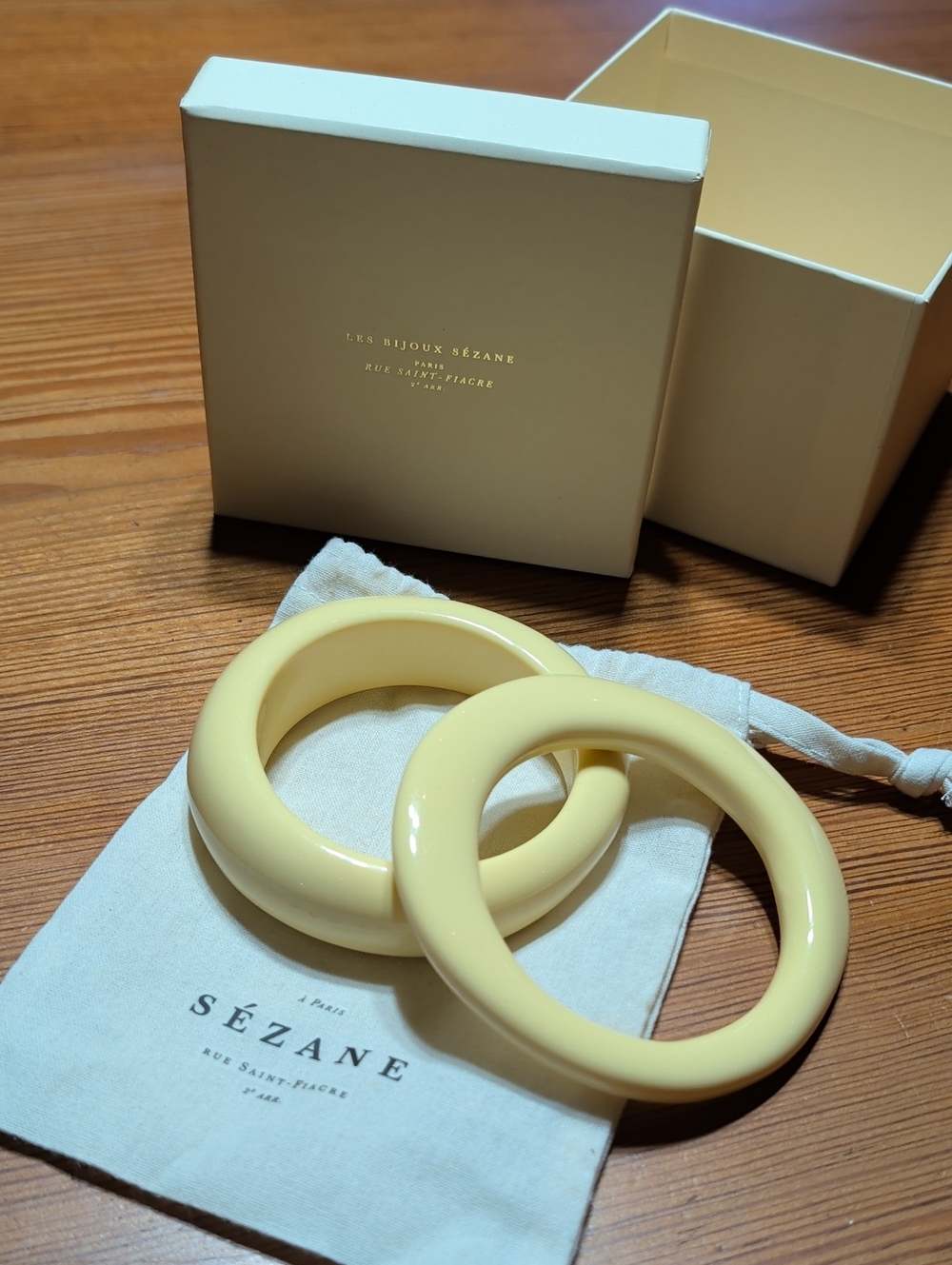 Sezane Pale Yellow Luca Bracelet Set